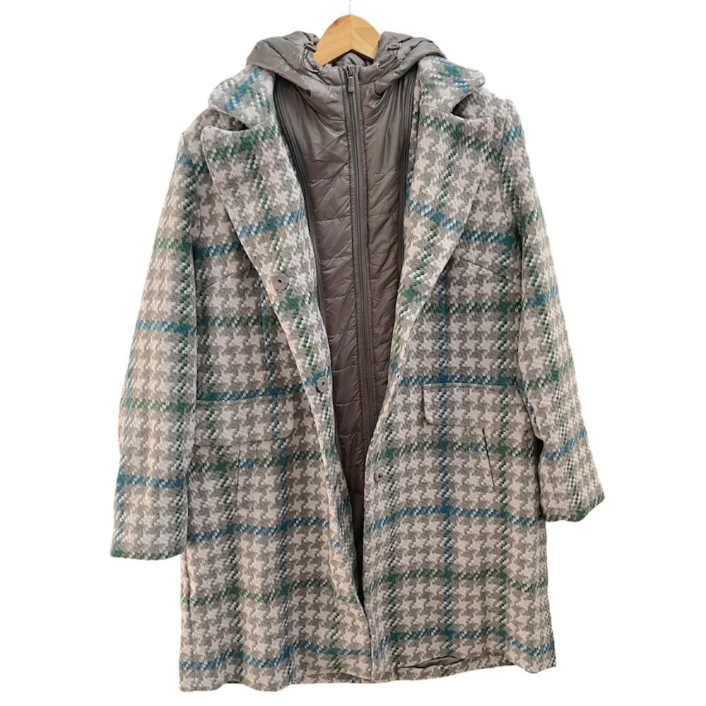 Isaac Mizrahi Houndstooth Coat SZ 12 - Picture 8 of 16
